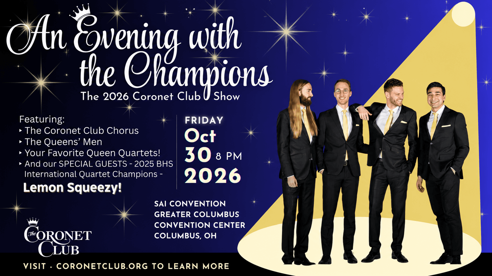 2026 Coronet Club Show - An Evening with the Champions